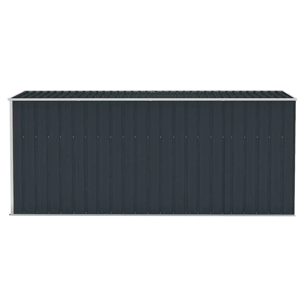 Wall-mounted Garden Shed Anthracite Durable Steel 118 x 178 x 382 cm