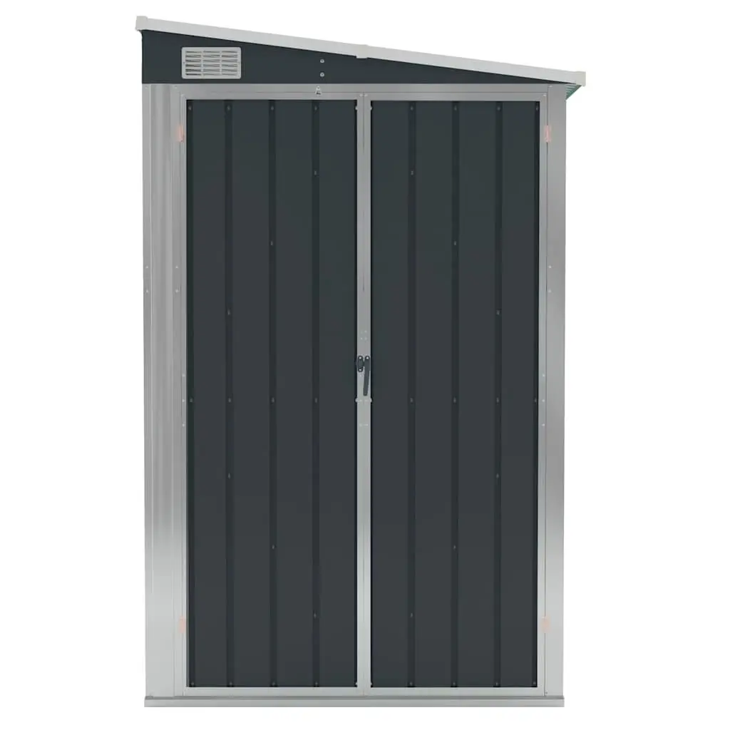 Wall-mounted Garden Shed Anthracite Durable Steel 118 x 178 x 382 cm