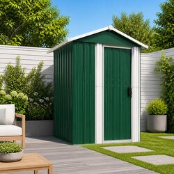 Your Go-To Garden Shed 126x97.5x177cm Green Steel