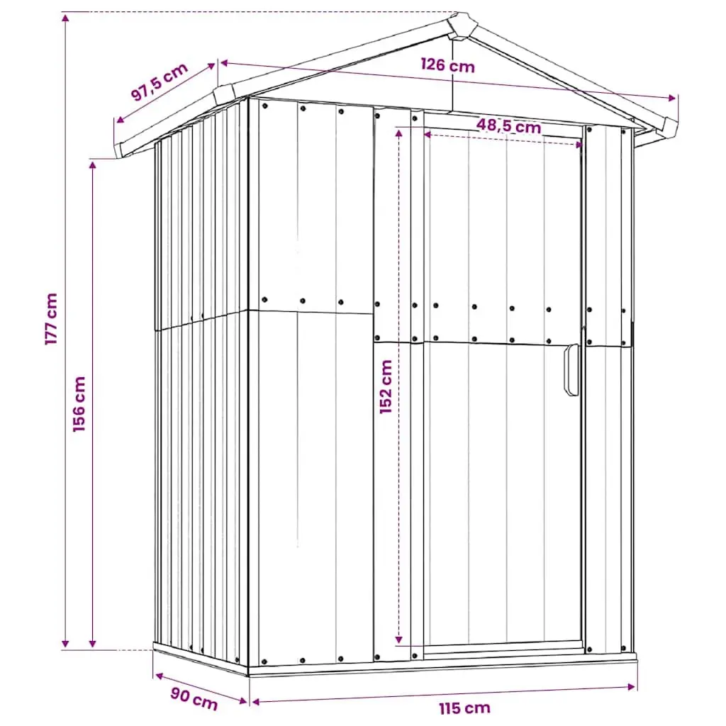 Garden Shed for Outdoor Equipment Storage