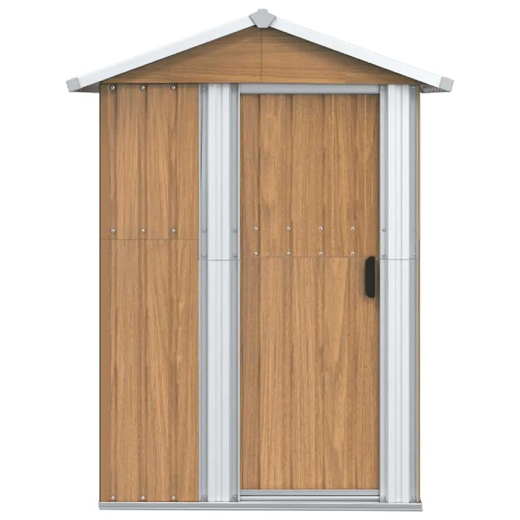 Garden Shed Brown Galvanised Steel Outdoor Storage Tool House Backyard