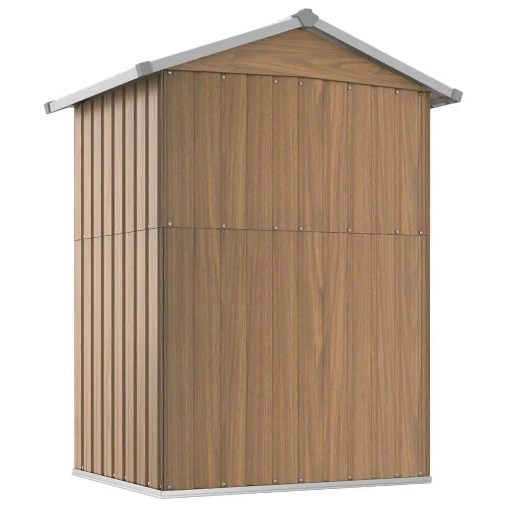 Garden Shed Brown Galvanised Steel Outdoor Storage Tool House Backyard