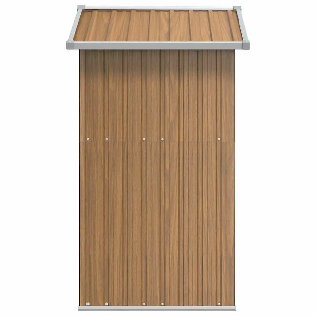 Garden Shed Brown Galvanised Steel Outdoor Storage Tool House Backyard