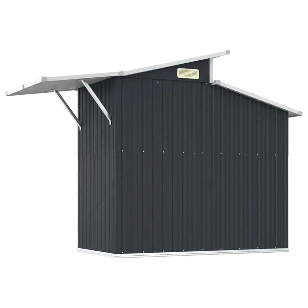 Garden Shed Galvanised Steel Anthracite 270 x 130 x 208.5 cm
