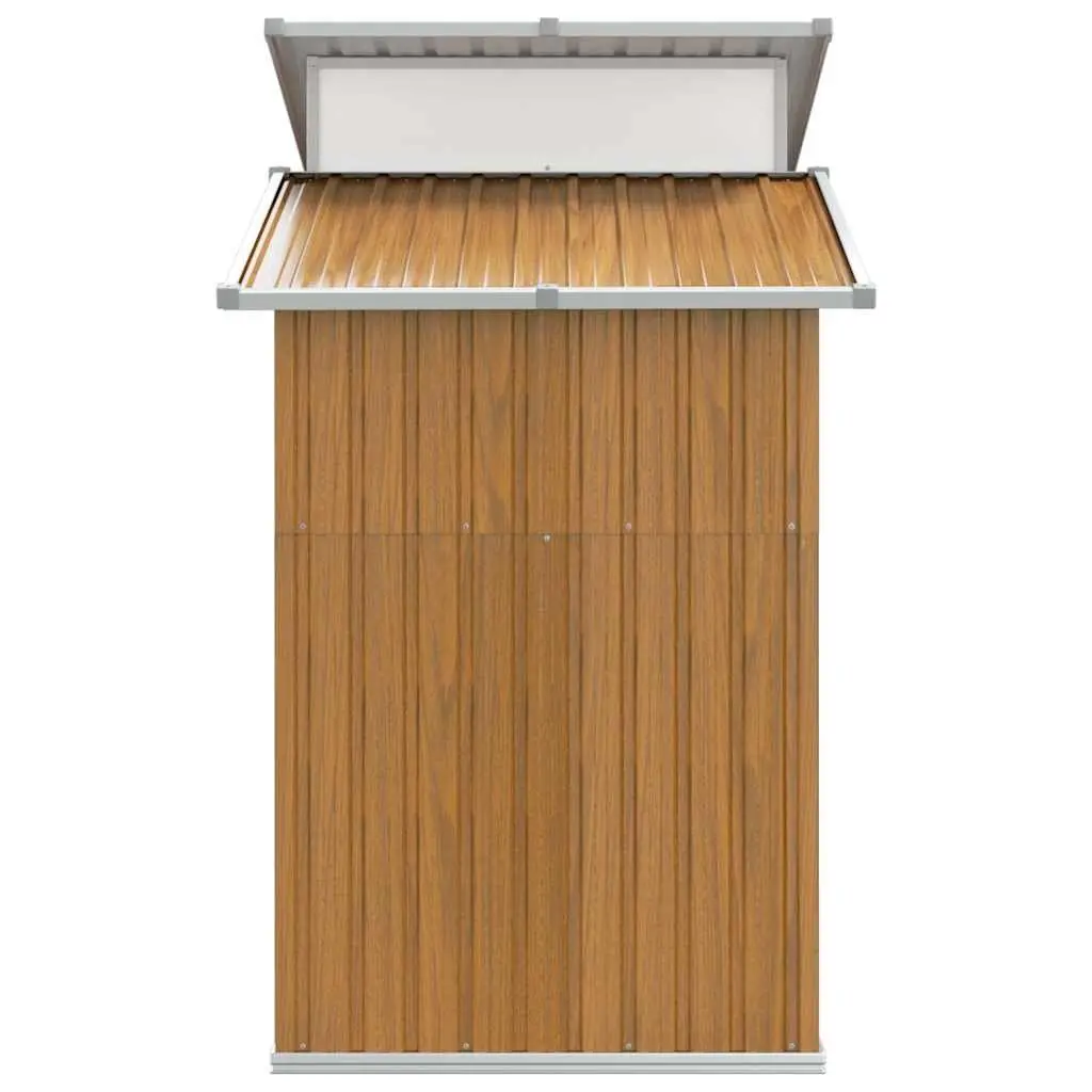 Garden Shed Brown Outdoor Storage Tool House Galvanised Steel 270x130x208.5cm