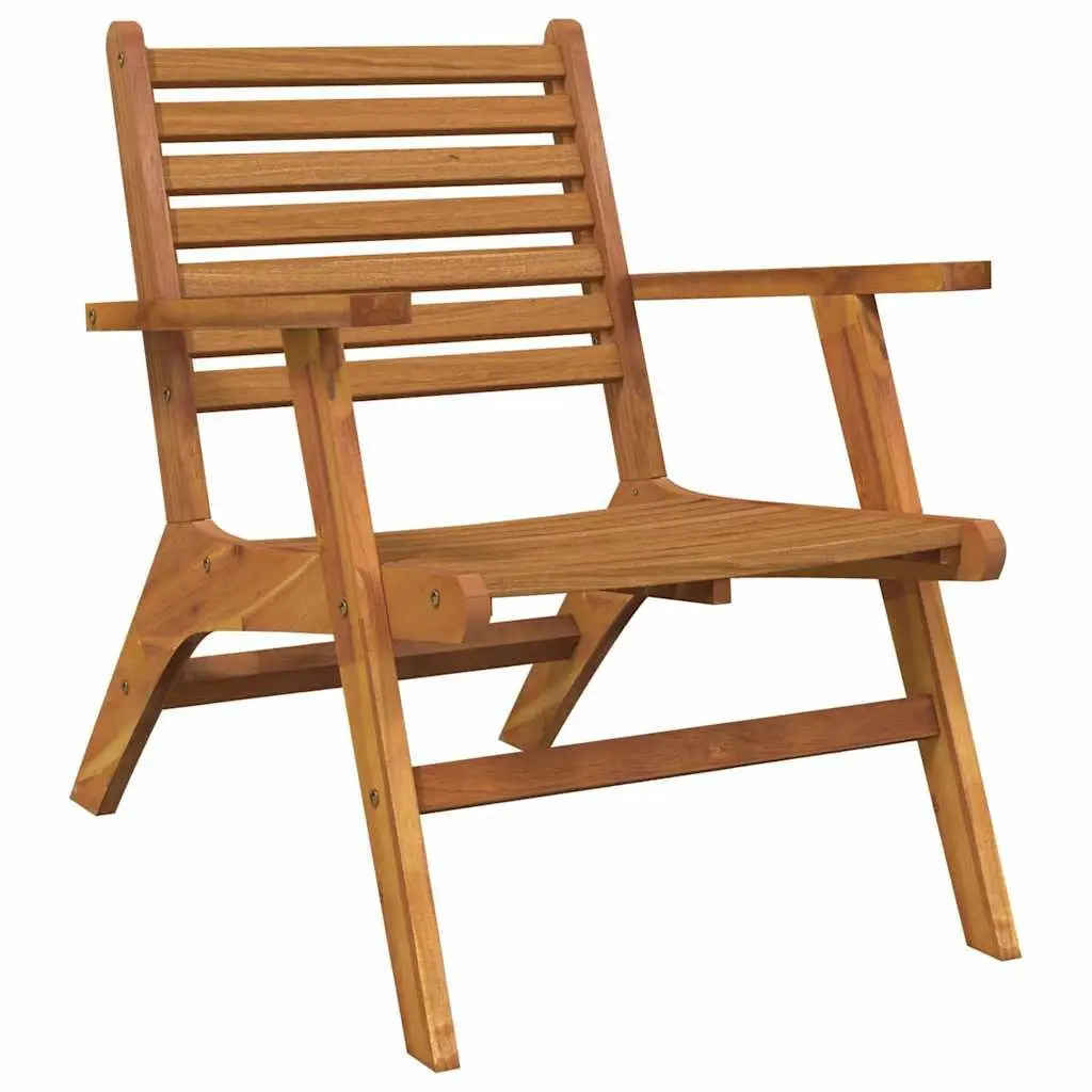 Outdoor Garden Chairs 2 pcs Solid Wood Acacia Brown Patio Lounge Seating