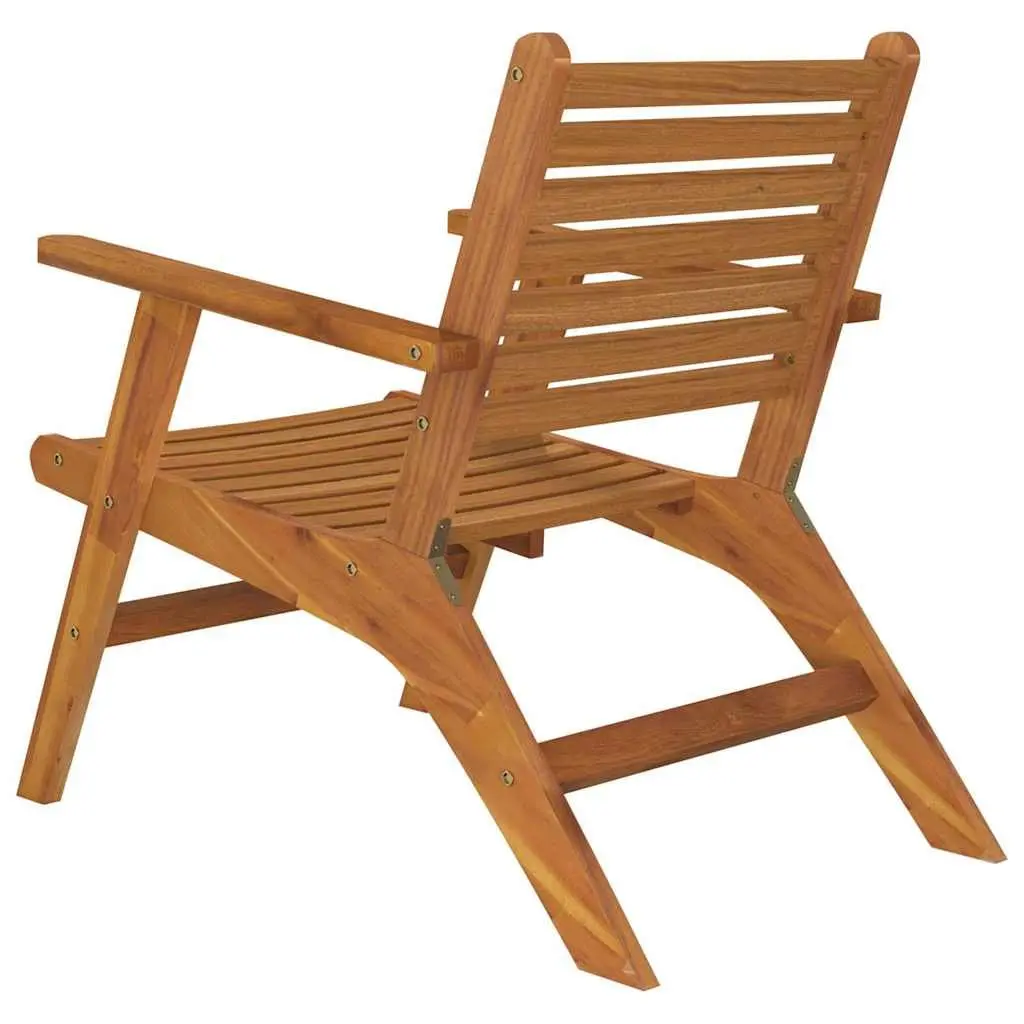 Outdoor Garden Chairs 2 pcs Solid Wood Acacia Brown Patio Lounge Seating