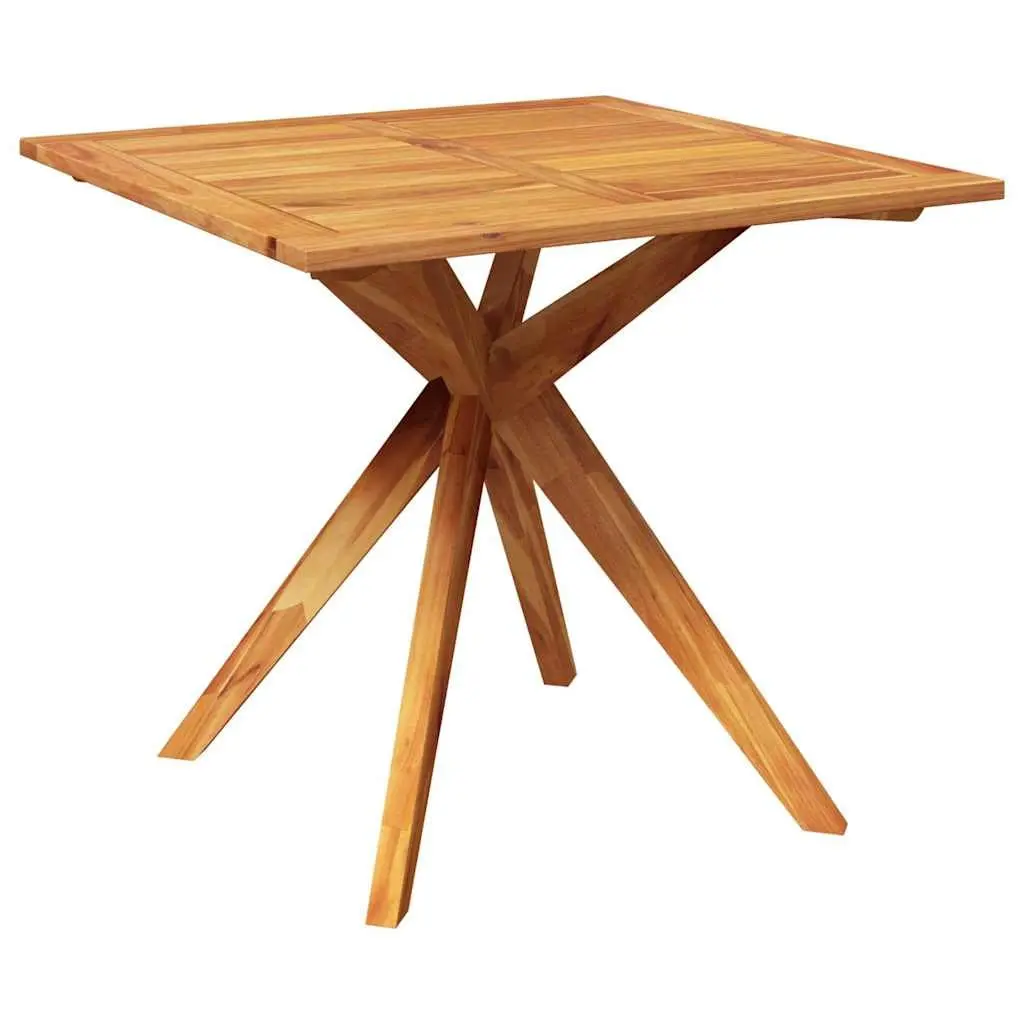 Garden Table Solid Acacia Wood Brown 85x85x75 cm Outdoor Furniture