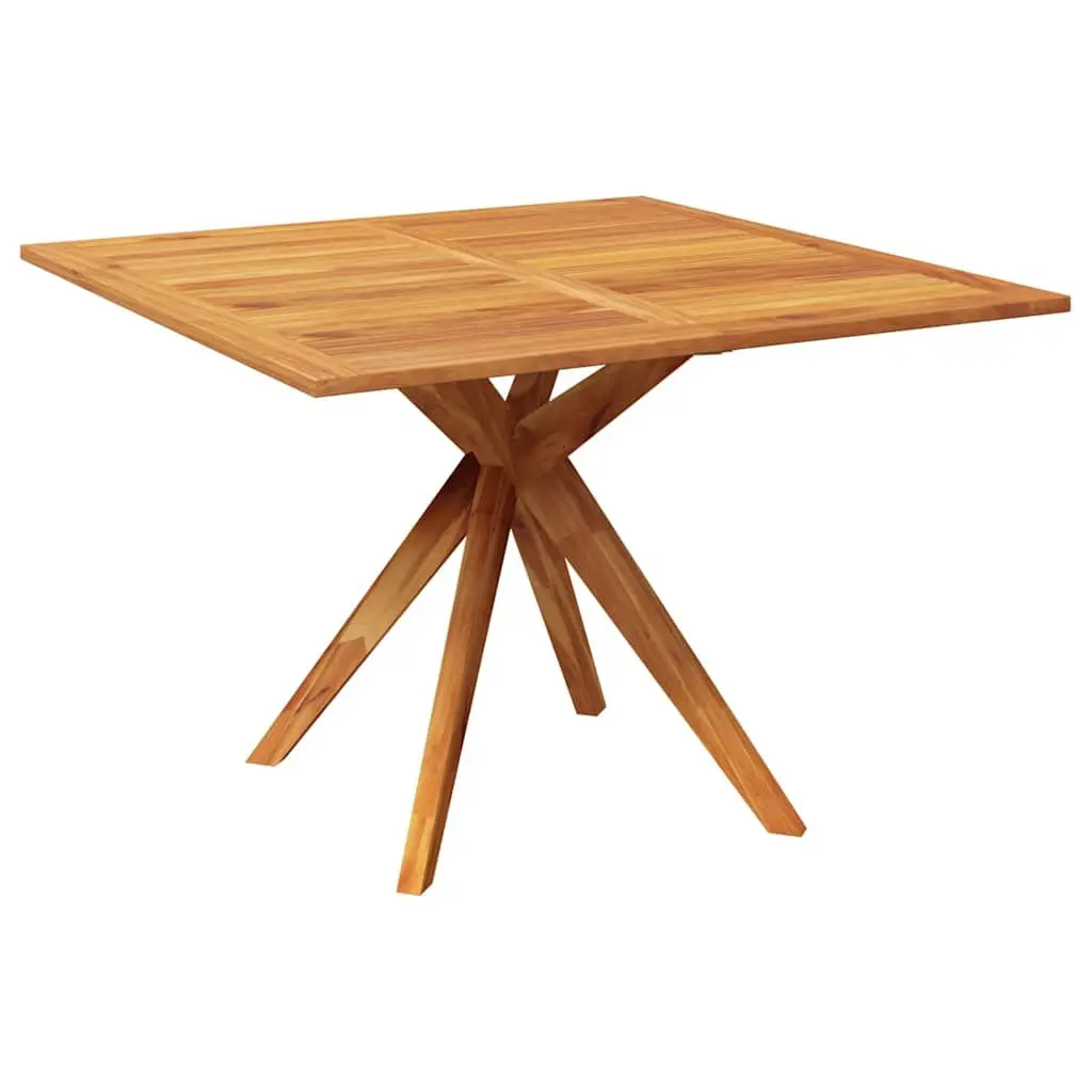 Outdoor Garden Table Solid Acacia Wood Brown 110x110x75cm