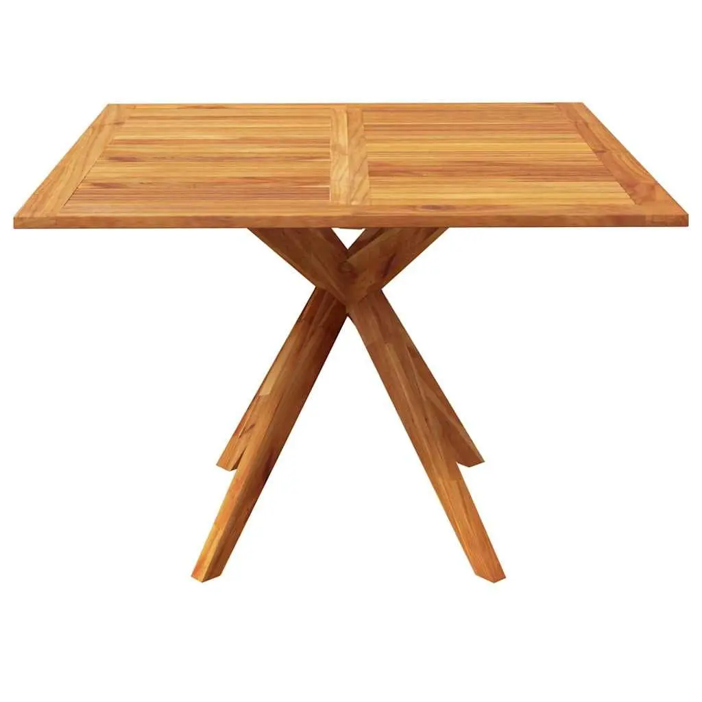 Outdoor Garden Table Solid Acacia Wood Brown 110x110x75cm