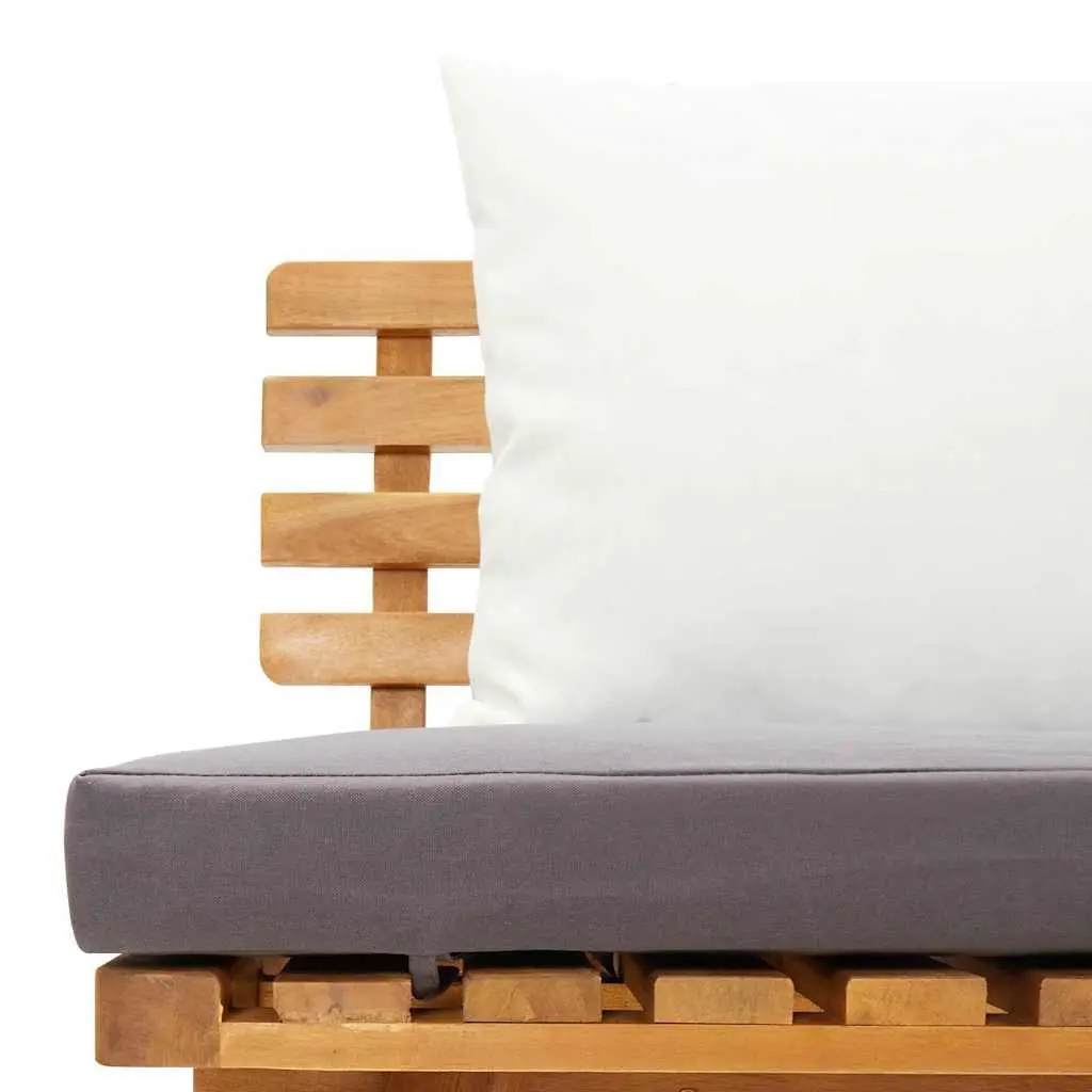 Garden Day Bed Solid Wood 200x65cm Outdoor Lounger Grey