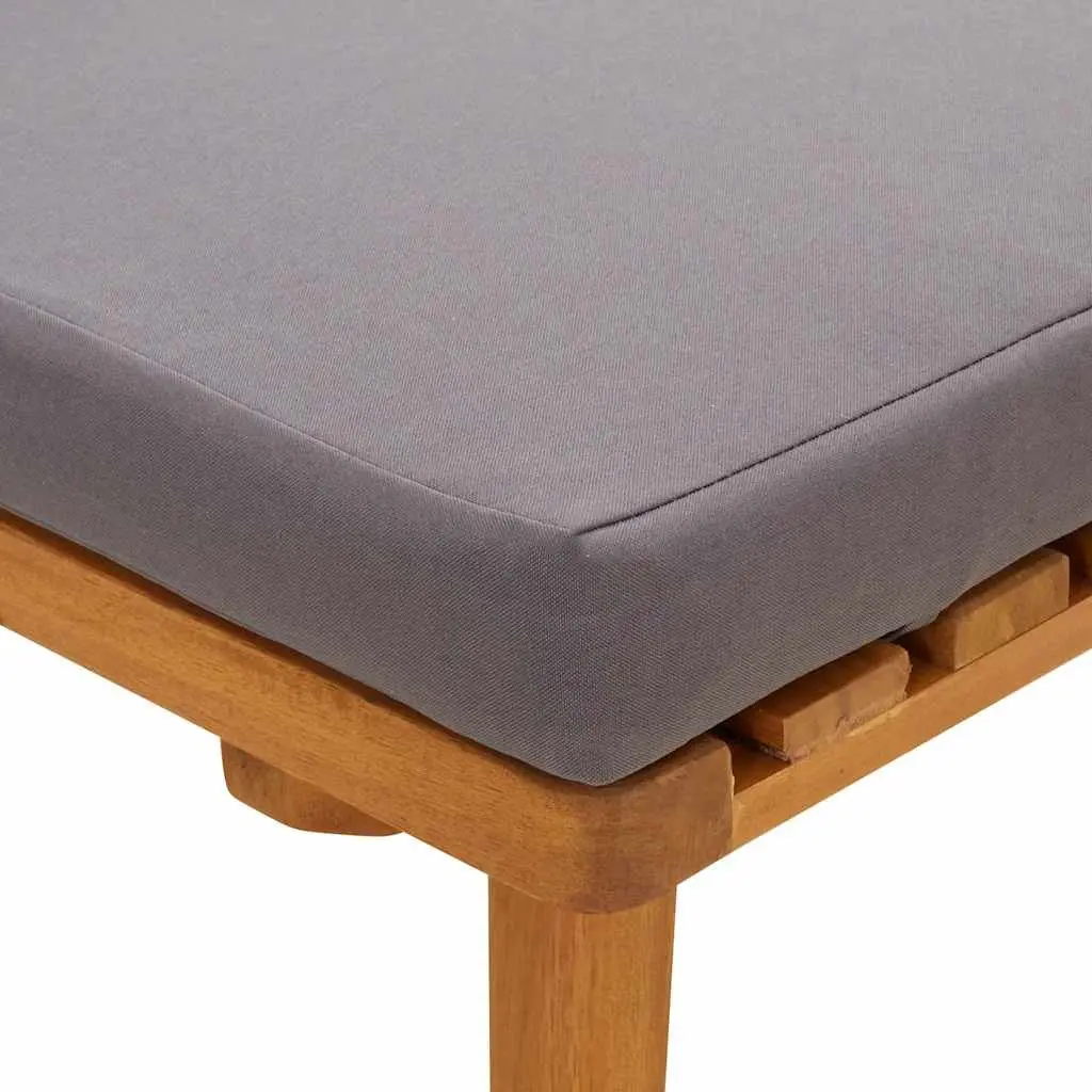 Garden Day Bed Solid Wood 200x65cm Outdoor Lounger Grey