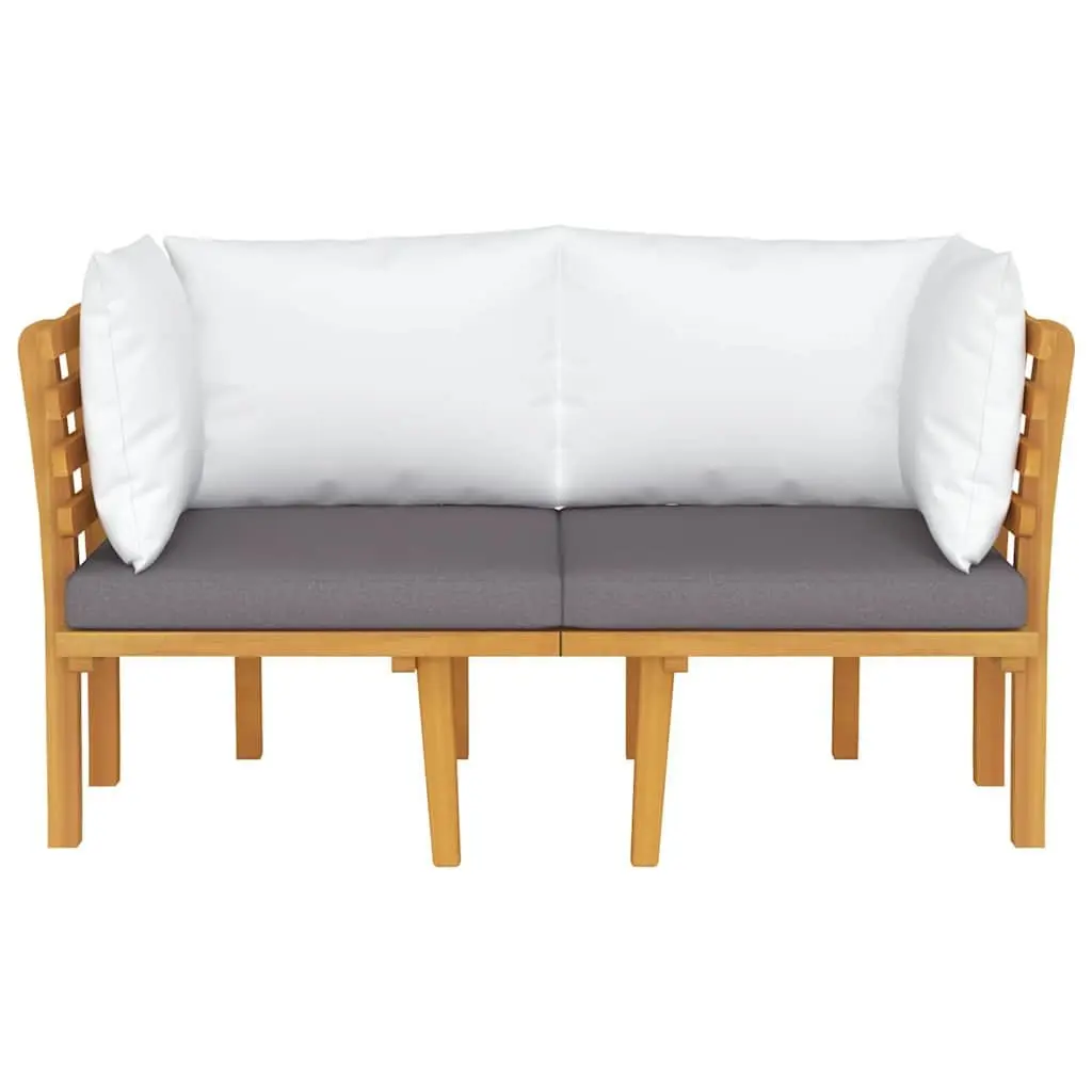 2-Seater Outdoor Garden Sofa with Cushions Patio Lounge Seating Grey