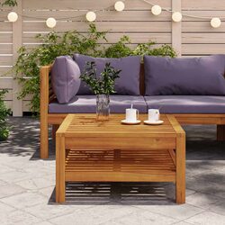 Friendly Outdoor Coffee Table 65x65x35cm in Brown Wood