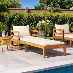 Your New Favorite Outdoor Sun Lounger in Acacia Wood