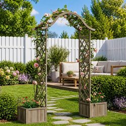 Your Perfect Grey Garden Pergola with Planters