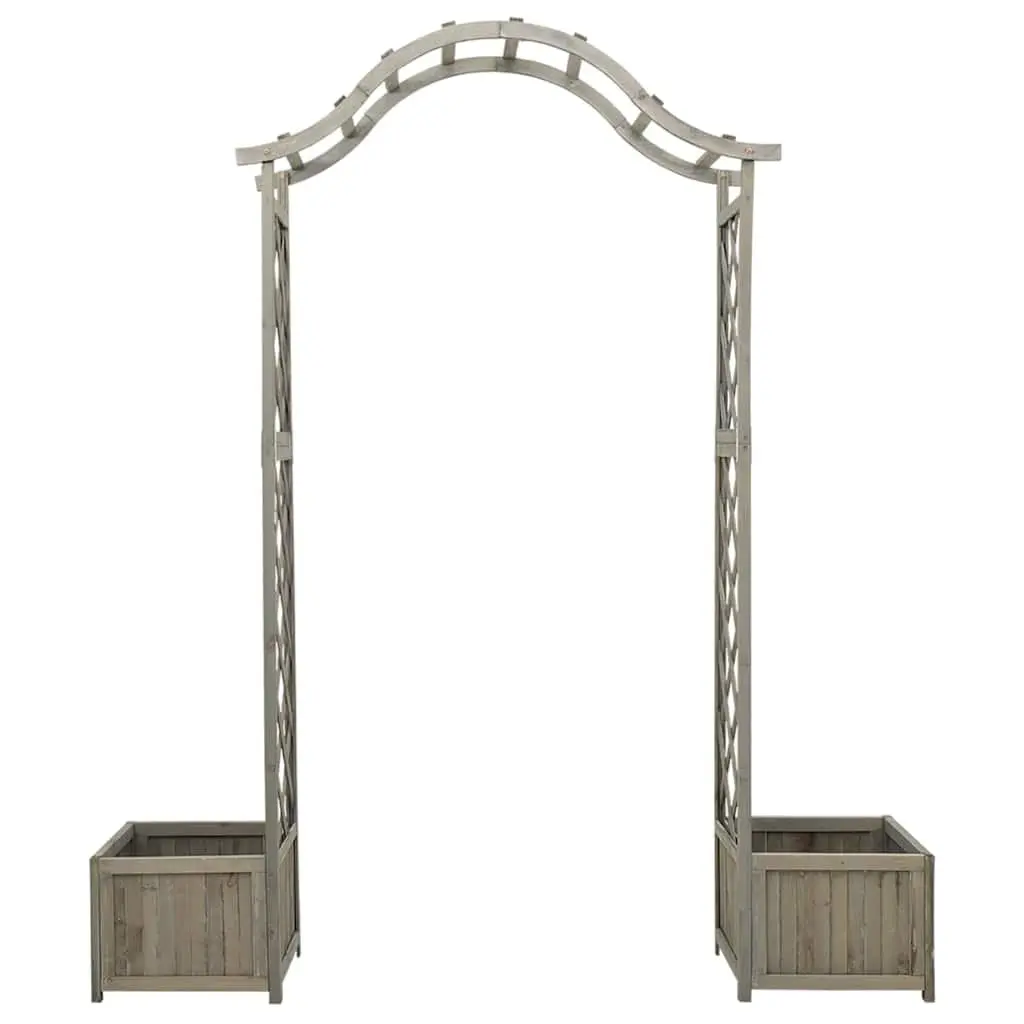 Grey Garden Pergola with Planters