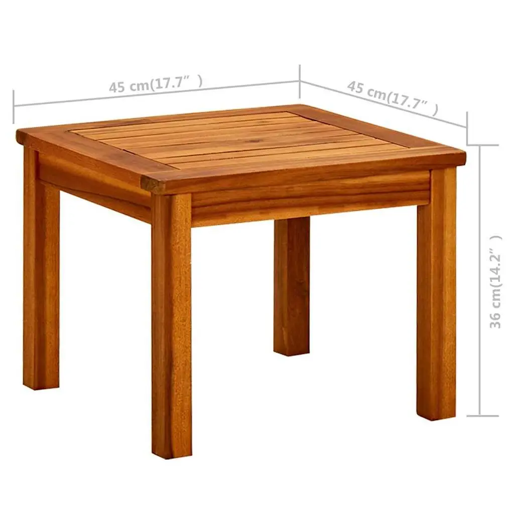 Solid Acacia Wood Garden Coffee Table 45x45x36cm Outdoor Patio Furniture Brown