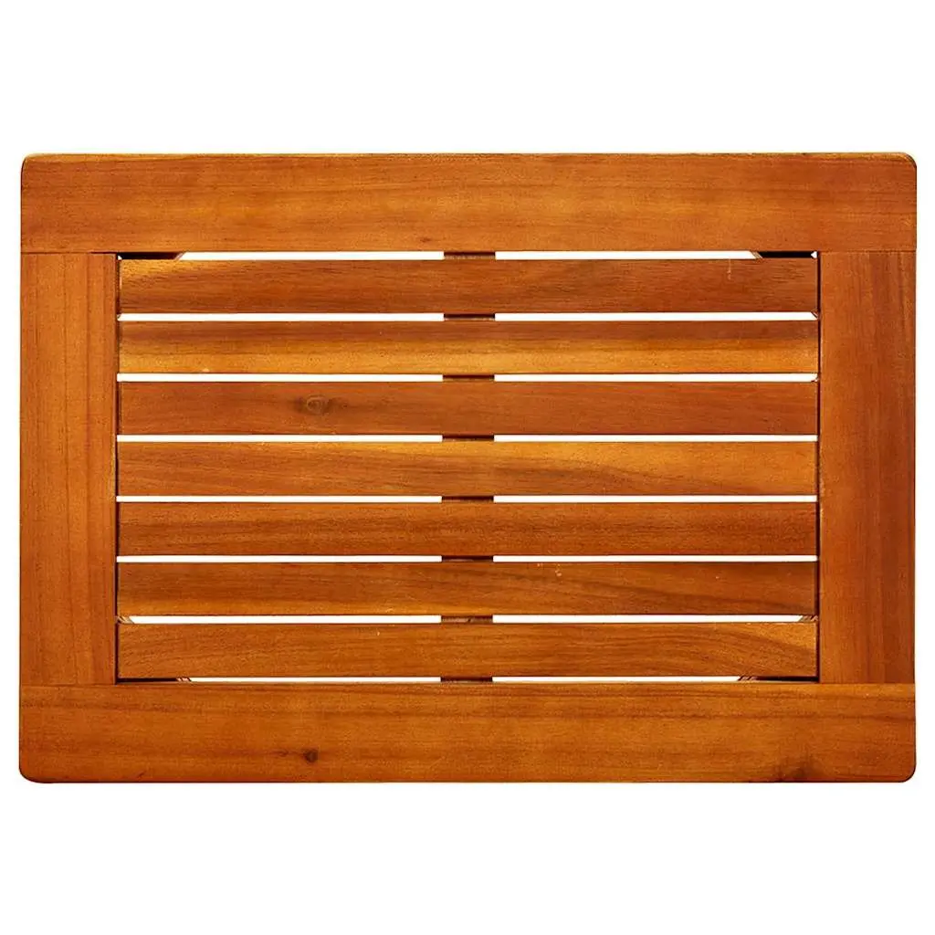 Outdoor Slatted Coffee Table Brown Solid Acacia Wood 50x35x36 cm Garden Furniture
