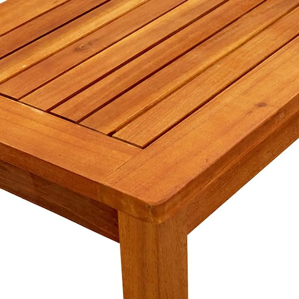 Outdoor Slatted Coffee Table Brown Solid Acacia Wood 50x35x36 cm Garden Furniture