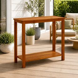 Friendly Acacia Wood Console Table for Your Garden