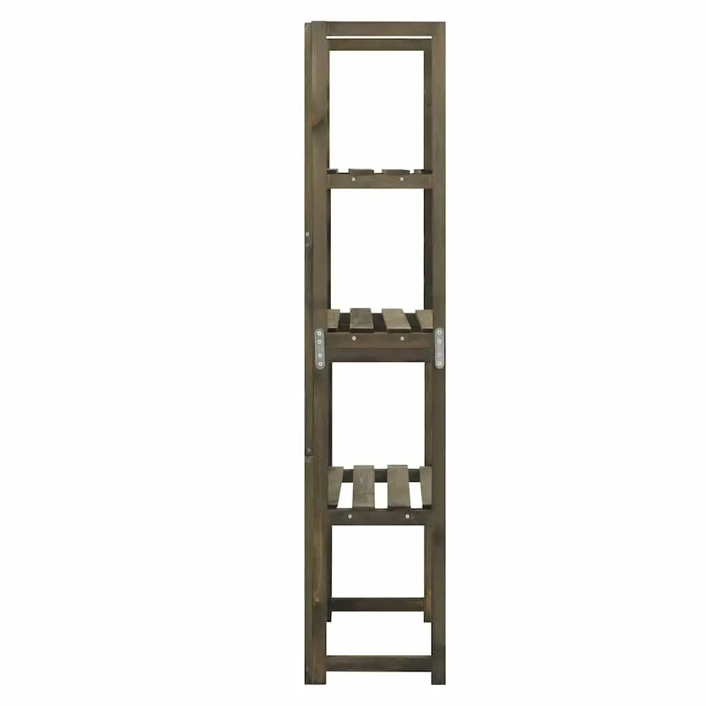 Garden Trellis with Shelves Grey 55x30x140cm Outdoor Climbing Plant Support