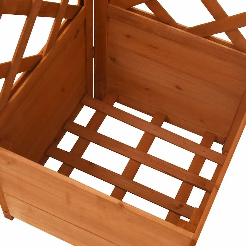 Corner Trellis Planter 40x40x150 cm Fir Wood Garden Flower Box Climbing Plants