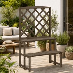 Your New Garden Companion: Grey Wooden Plant Stand