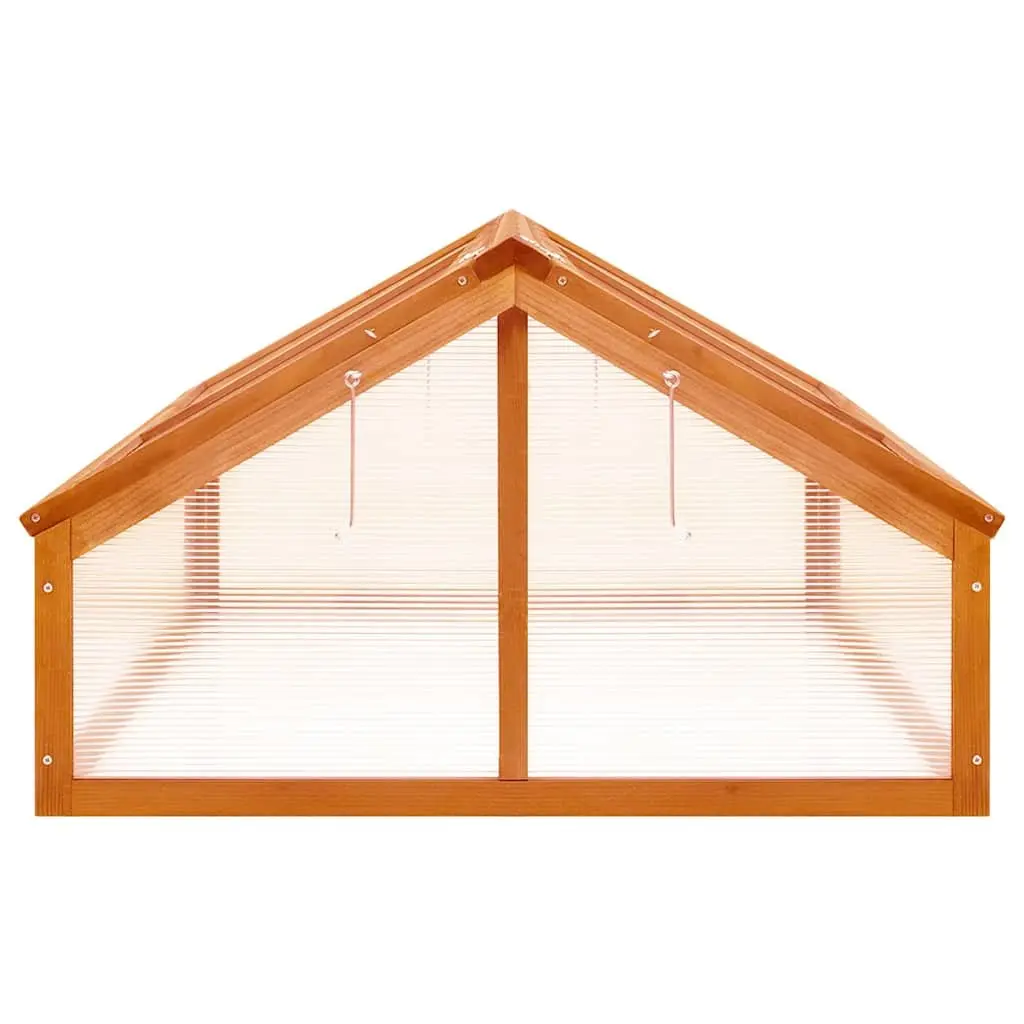 Wooden Greenhouse Hinged Roof Brown 114 x 80 x 50 cm