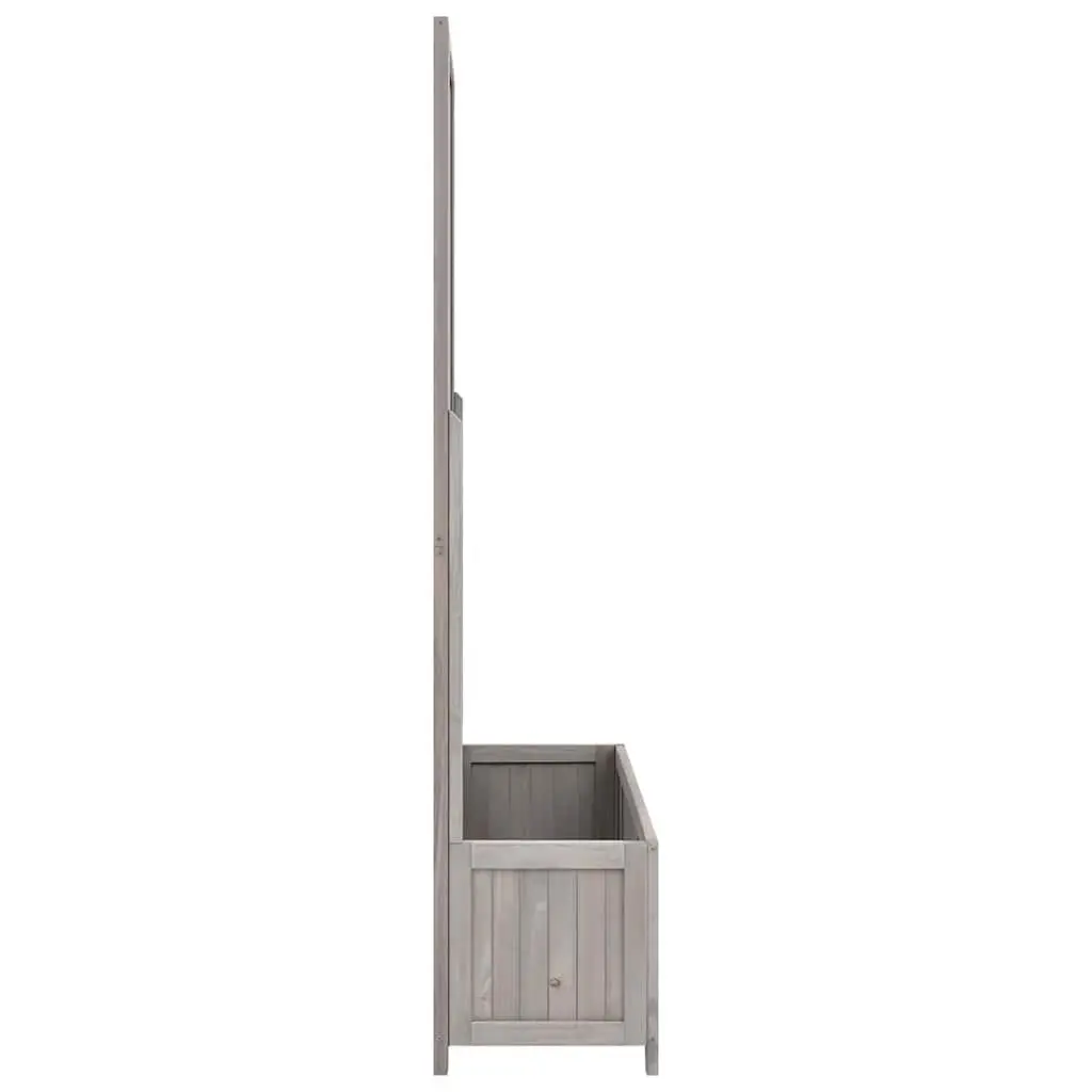Garden Trellis Planter Grey Wooden 70W x 30D x 135H cm Support Climbing Plants Outdoor
