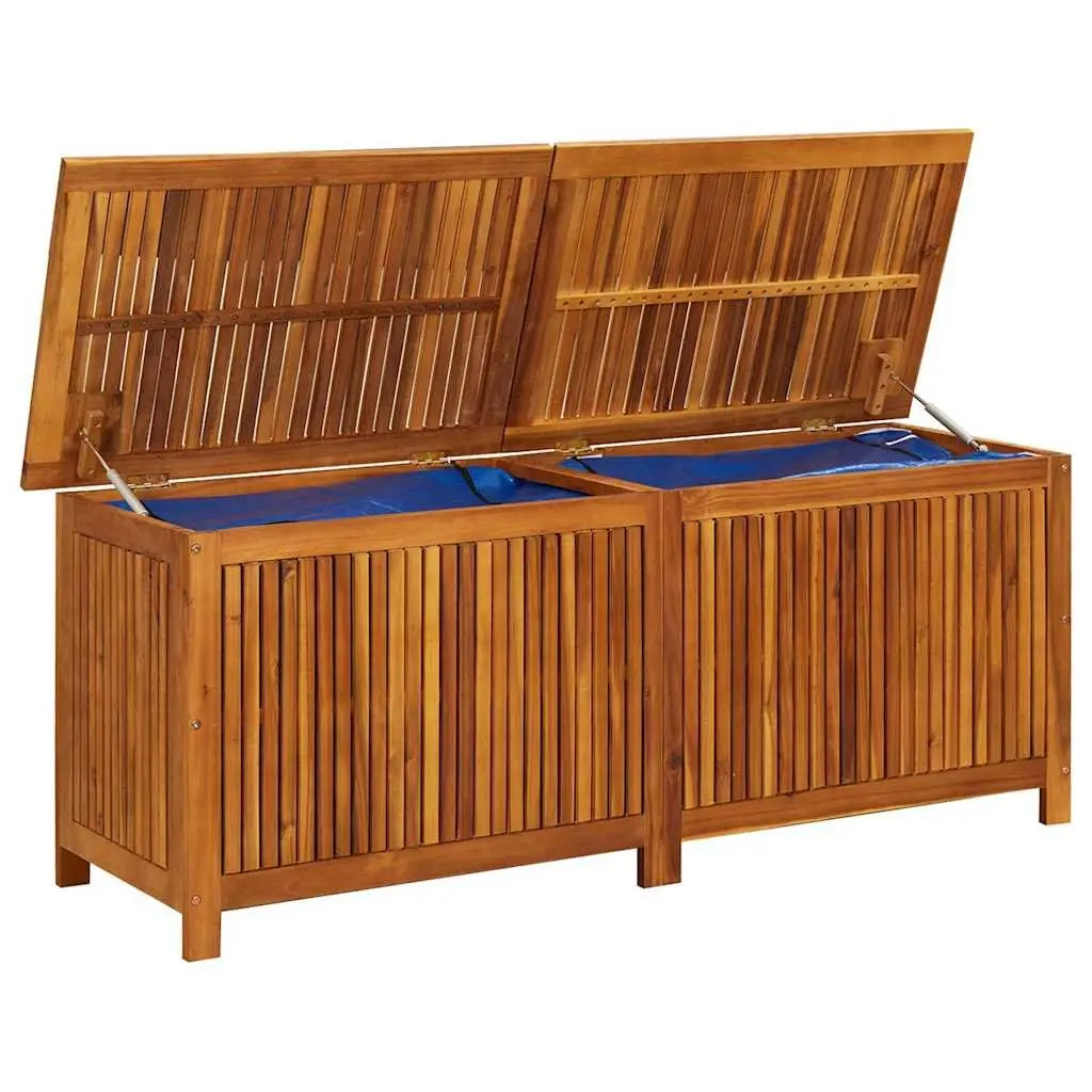 Wooden Garden Storage Box Outdoor 150x50x58 cm Durable Acacia Wood Container