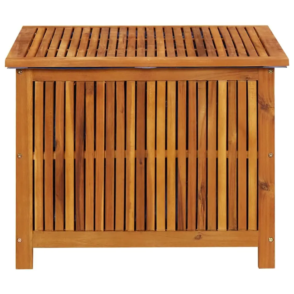 Garden Storage Box Solid Acacia Wood Water-Resistant Interior 75x75x58cm Brown