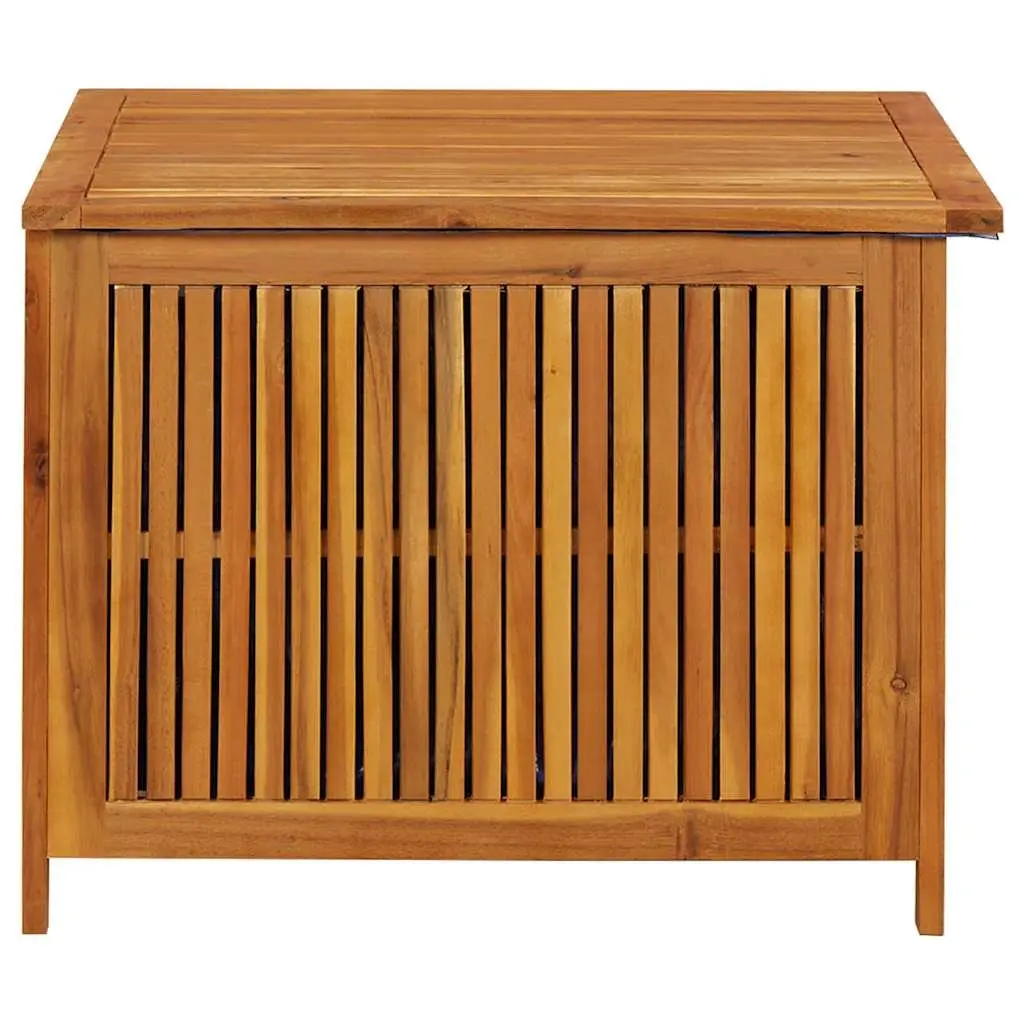 Garden Storage Box Solid Acacia Wood Water-Resistant Interior 75x75x58cm Brown
