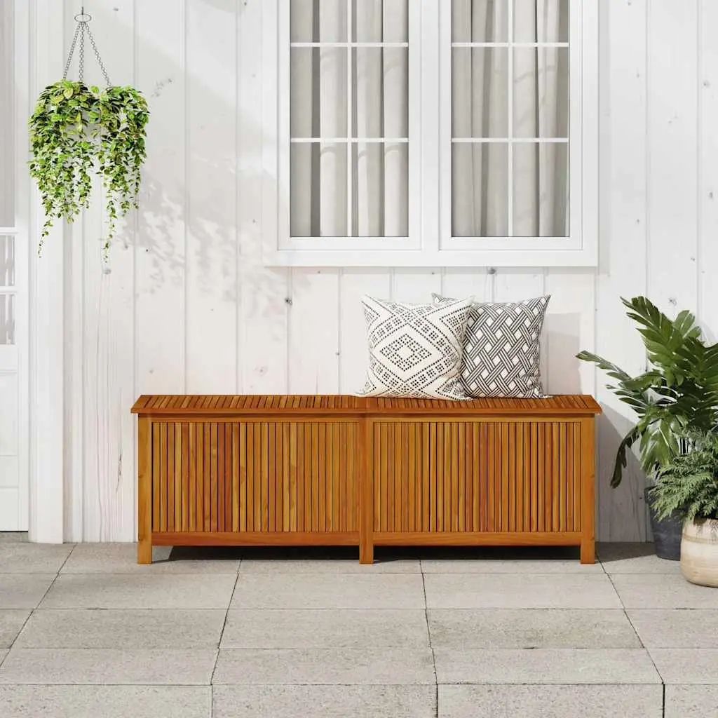 Garden Storage Box Solid Wood 175x50x58 cm Outdoor Furniture