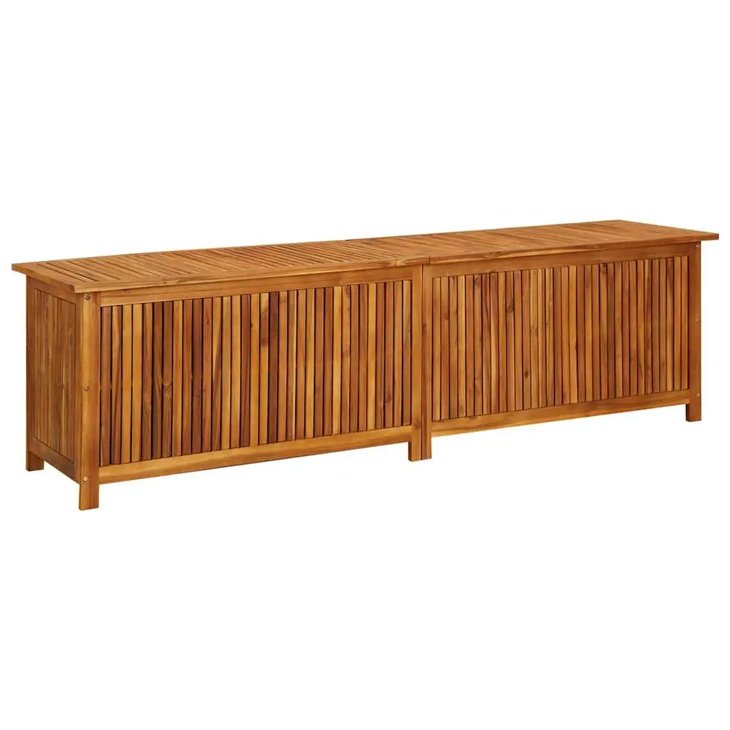 Garden Storage Box Solid Acacia Wood 200x50x58 cm Outdoor Cushion Pillow Deck Box