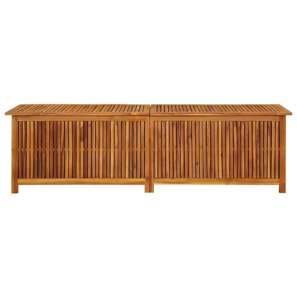 Garden Storage Box Solid Acacia Wood 200x50x58 cm Outdoor Cushion Pillow Deck Box