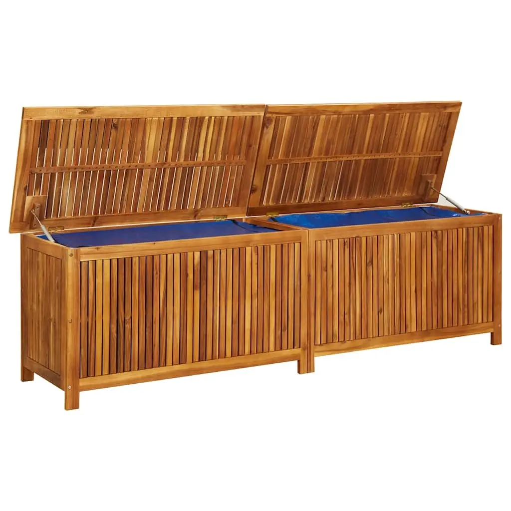 Garden Storage Box Solid Acacia Wood 200x50x58 cm Outdoor Cushion Pillow Deck Box