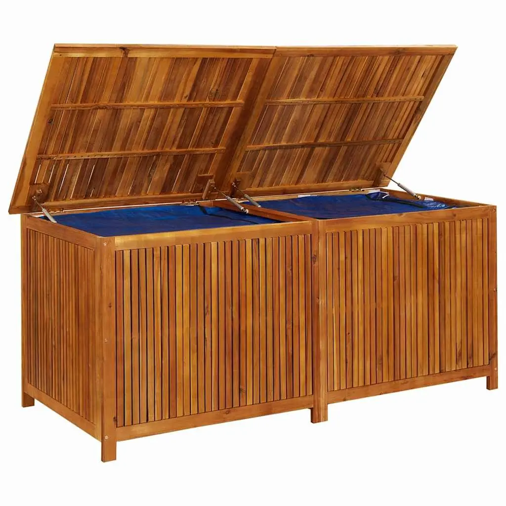 Garden Storage Box Solid Acacia Wood 175x80x75 cm Outdoor Cushion Pillow Chest