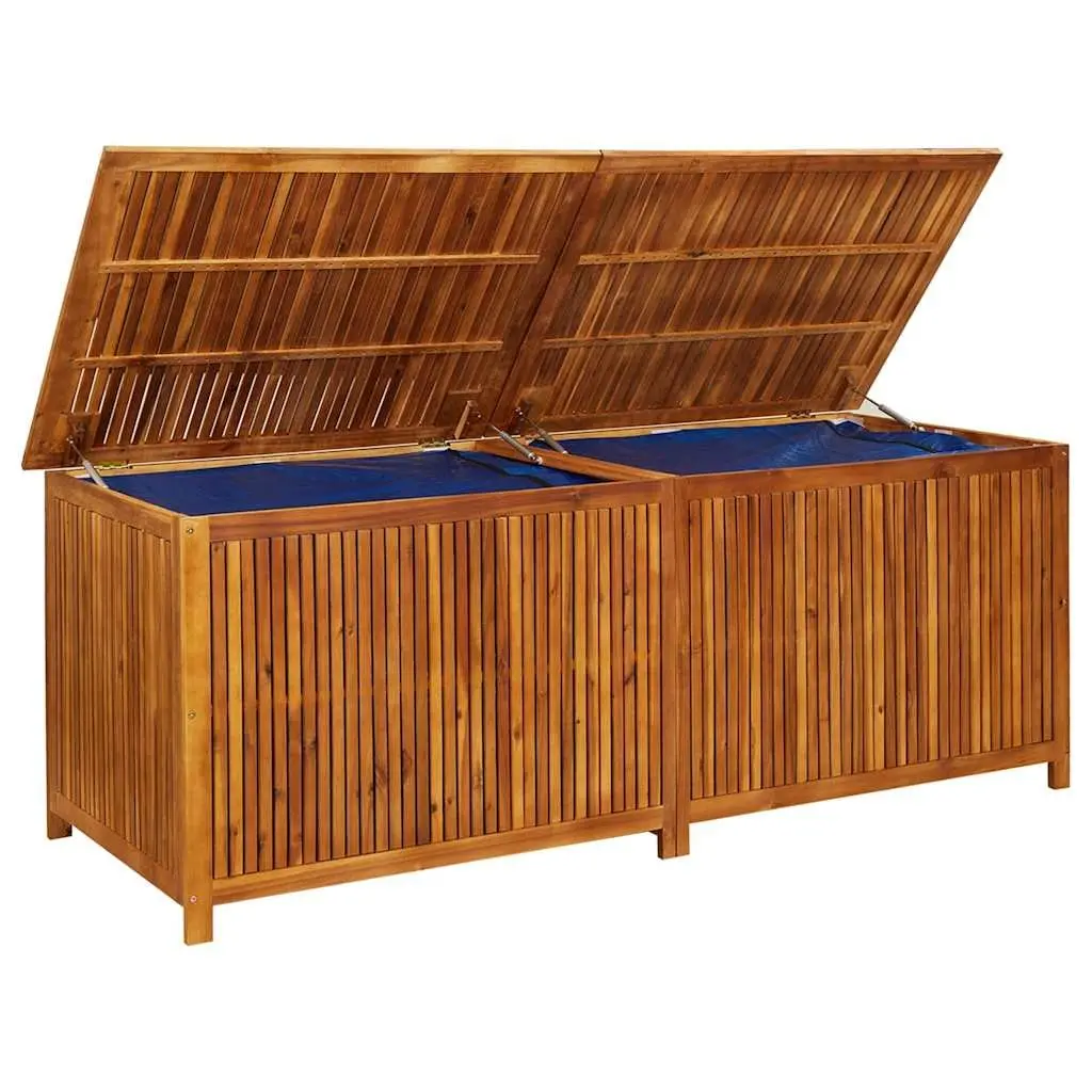 Garden Storage Box 200x80x75 cm Solid Wood Outdoor Furniture Bench Cushion