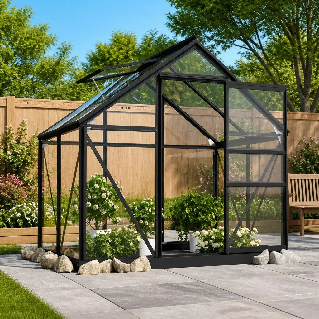 Greenhouse Glass Replacement Panels Transparent Tempered Glass 36 Piece