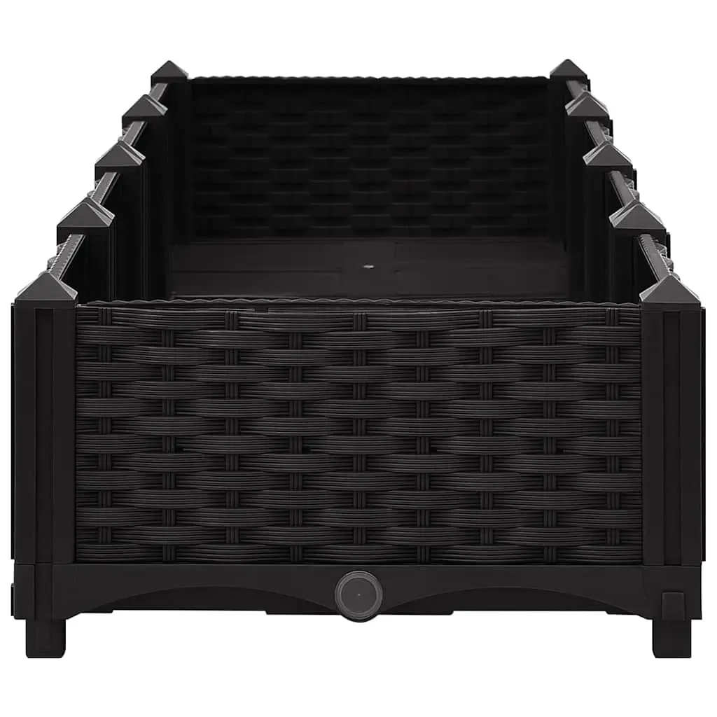 Raised Garden Bed Planter Sturdy Polypropylene Construction 160 x 40 x 23 cm