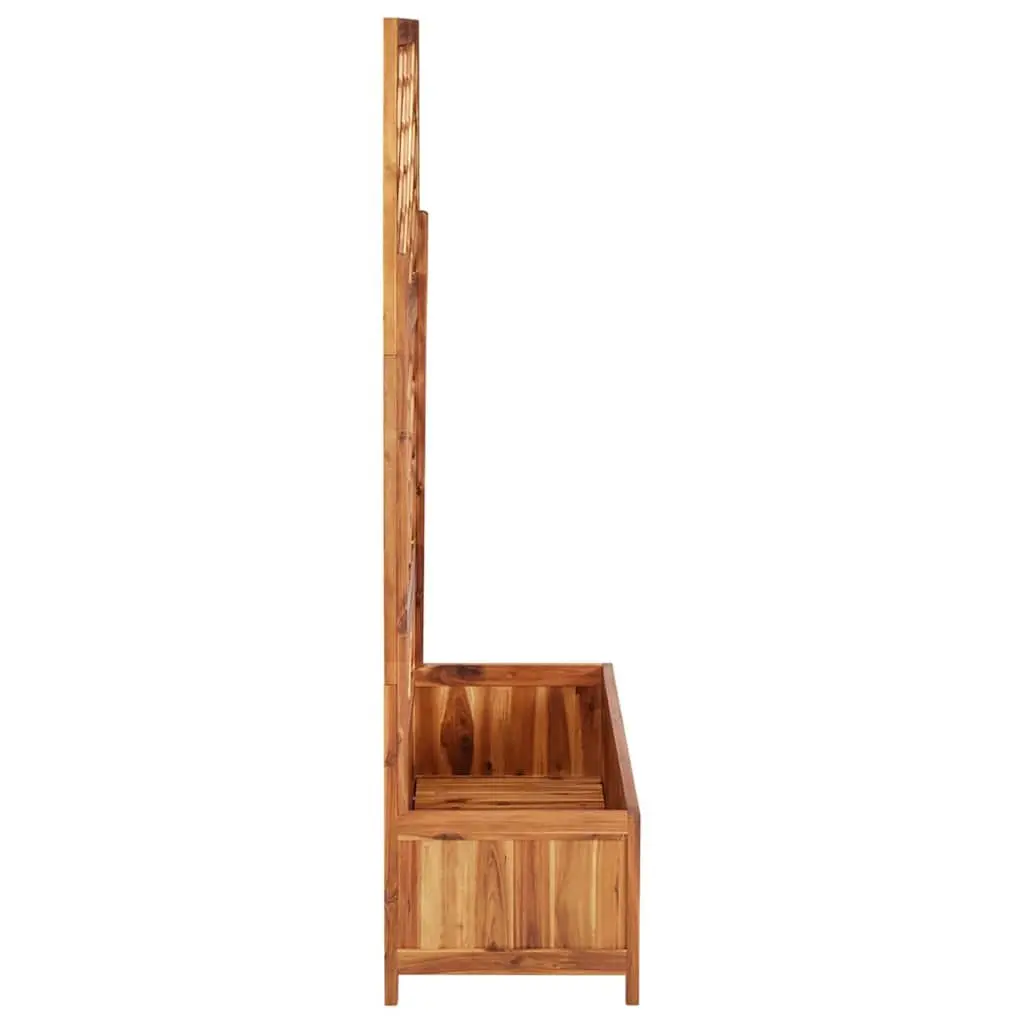 Raised Garden Bed with Trellis Solid Acacia Wood 85 x 38 x 150 cm