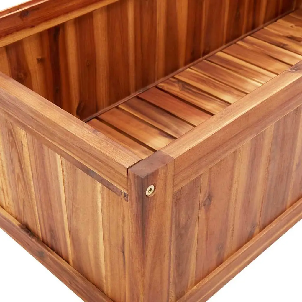Raised Garden Bed with Trellis Solid Acacia Wood 85 x 38 x 150 cm