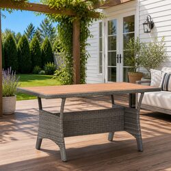 Your New Grey Garden Dining Table 120x70x66cm Awaits
