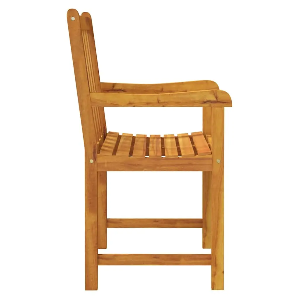 Outdoor Chairs 2 pcs Garden Seating Armchairs Solid Wood Weather Resistant