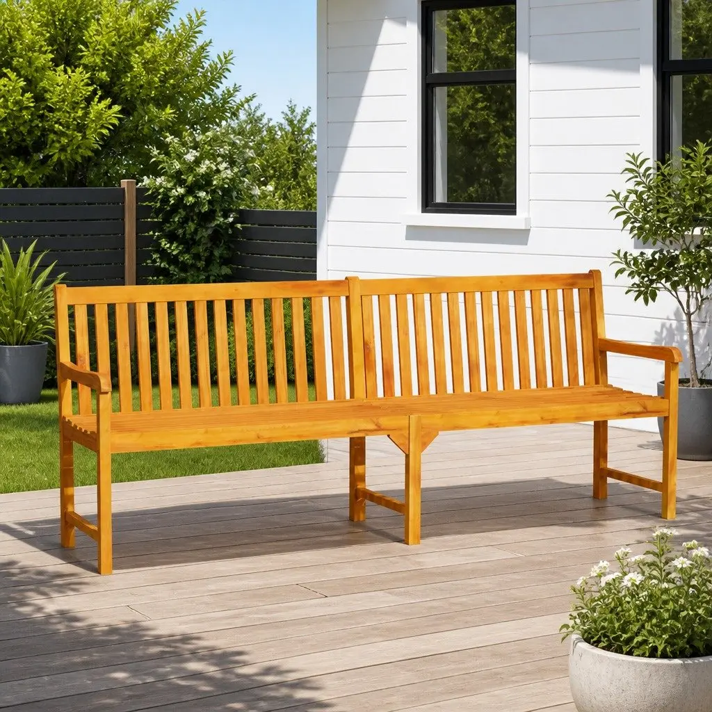 Garden Bench in Solid Acacia Wood