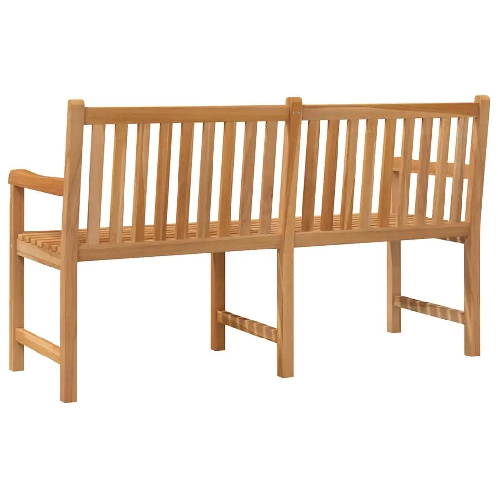 Garden Bench Solid Teak Wood 150cm Outdoor Seating Patio Furniture Brown