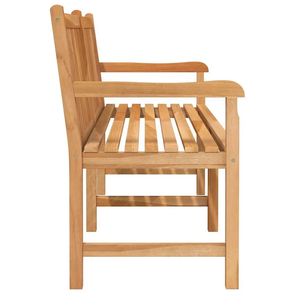 Garden Bench Solid Teak Wood 150cm Outdoor Seating Patio Furniture Brown