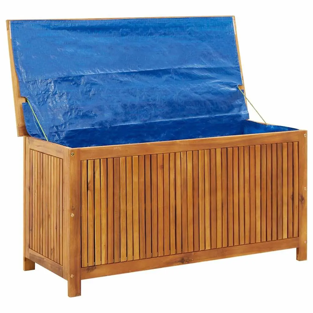 Garden Storage Box Solid Wood Outdoor Furniture 113x50x58cm
