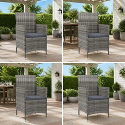Friendly 4-Piece Grey Chair Set for Your Patio